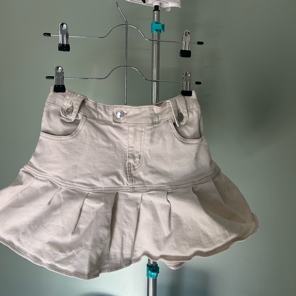 Wild Fable Cream High Rise Denim Mini Skirt